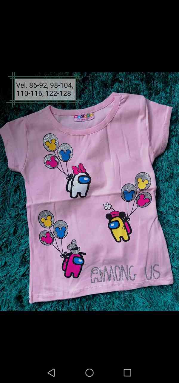 Dětské tričko Among us, se stříbrnými balónky, vel. 86-92