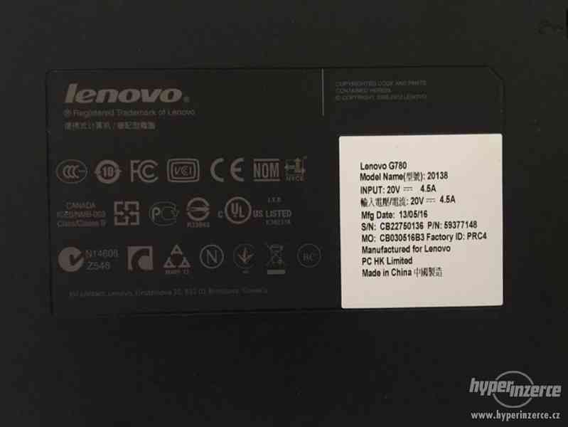 Notebook Lenovo G780 - foto 1