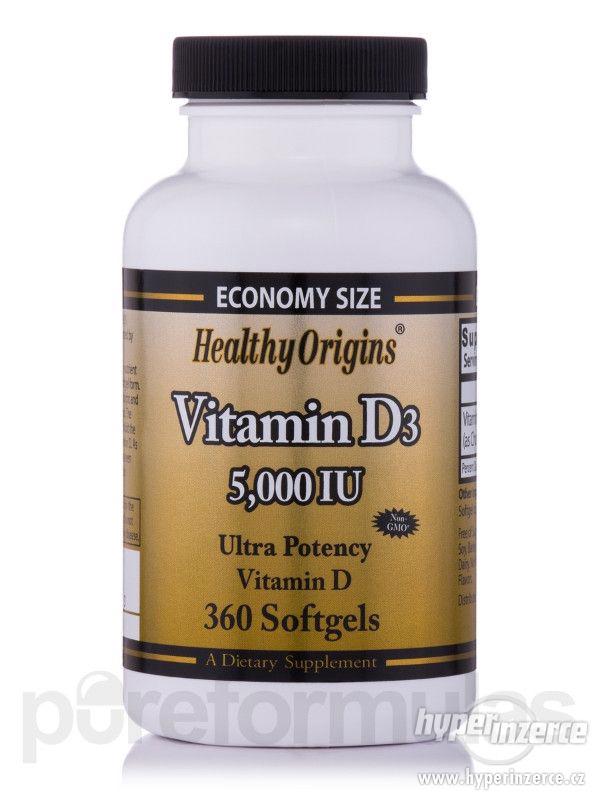 Vitamin D3, 5000 IU, 360 softgelových kapslí - foto 1