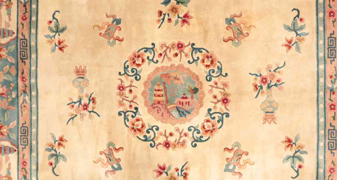 Čínský ručně vázaný koberec „Štěstí” 353 x 246 cm - foto 5