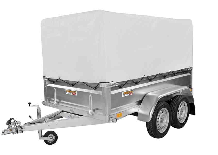 Přívěsný vozík NEPTUN RUSTIK - 2x 750 kg - 236x129x40 cm - foto 3