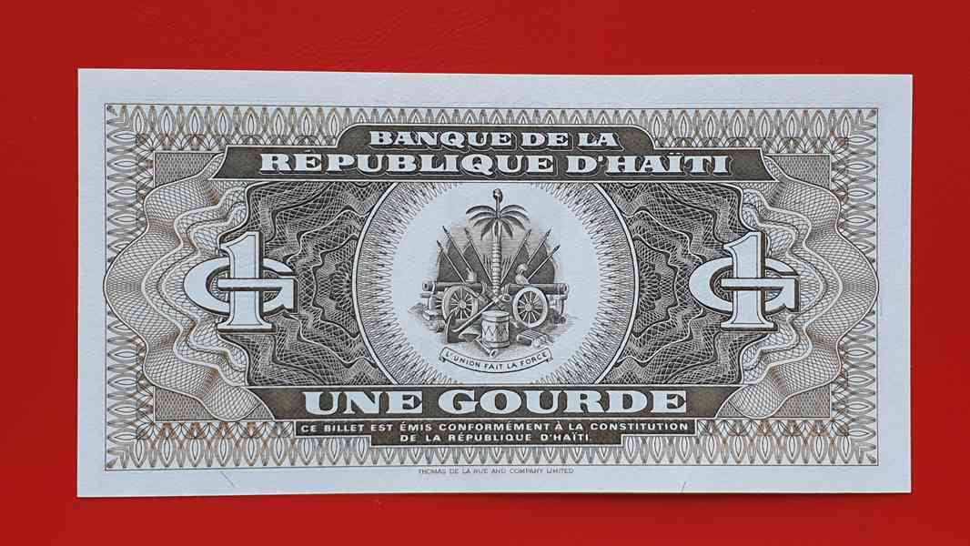 Bankovka Haiti 1 Gourde rok 1993 stav UNC - foto 2