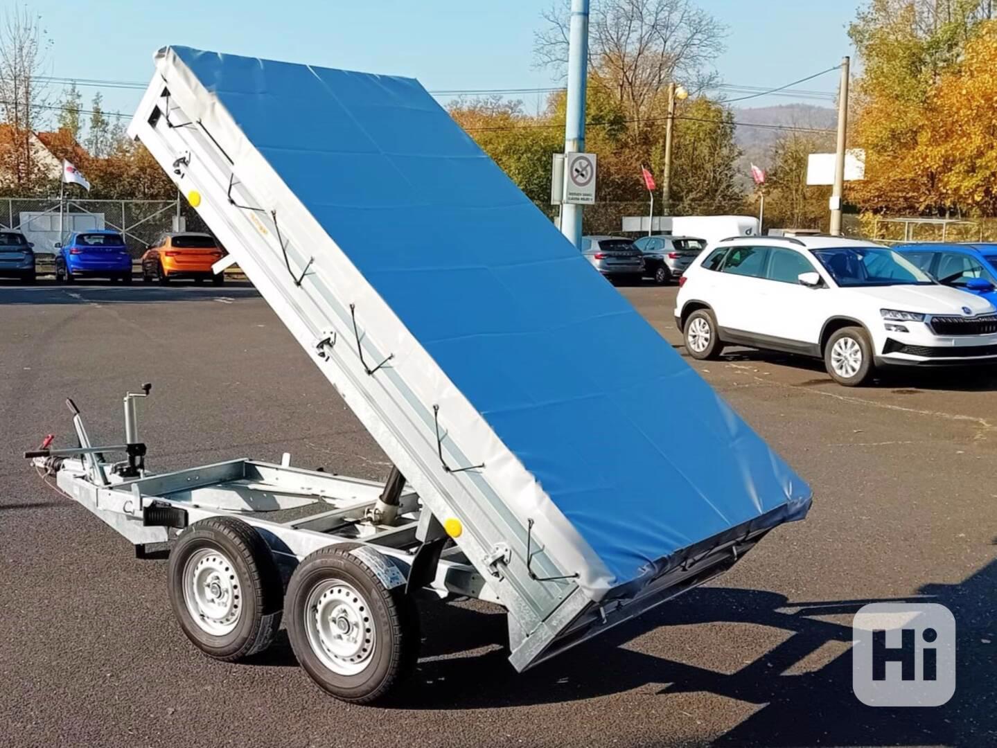 2700kg výkonný sklopný brzděný přívěsný vozík za auto, DPH - foto 1