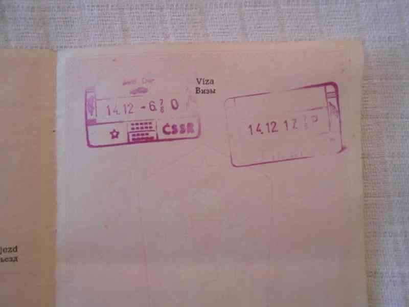 Cestovní příloha k Občanskému průkazu - ČSSR 1976 - foto 3