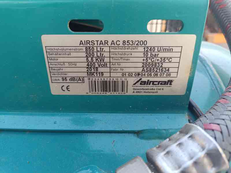 Kompresor pístový Aircraft - Airstar 853/200 - foto 8