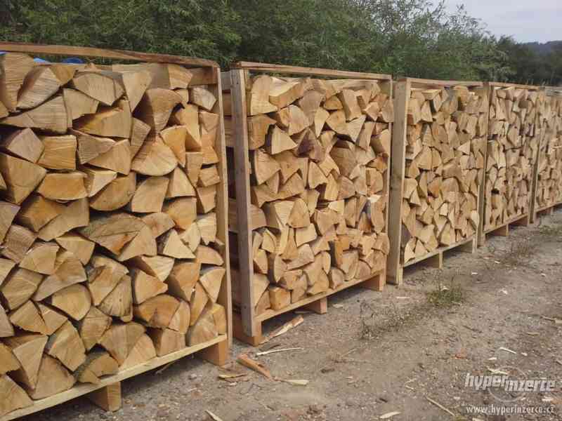 Bukové dřevo štípané v paletě - foto 3