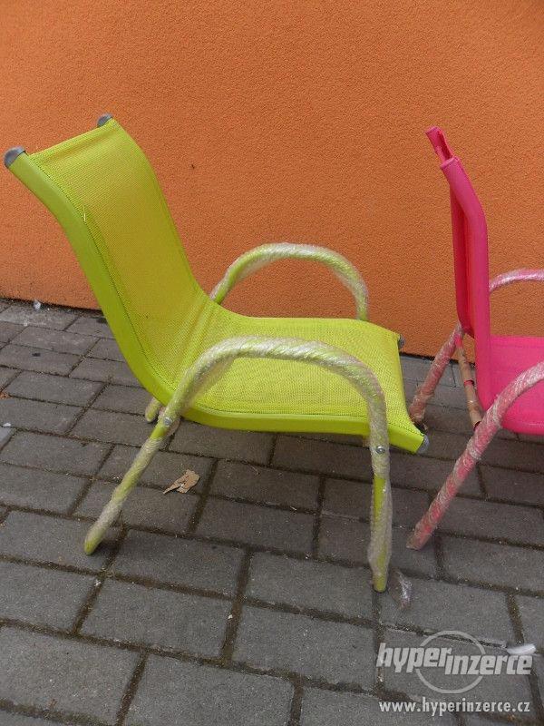 Dětské kvalitní křesílko židlička ALU - textil - foto 5