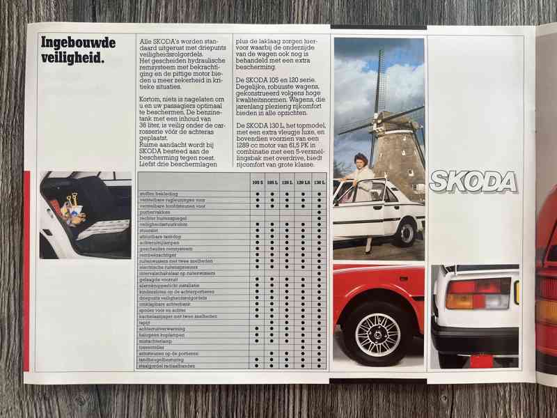 Dobový prospekt Škoda 105 - 120 - 130 serie ( 198X ) NL - foto 6