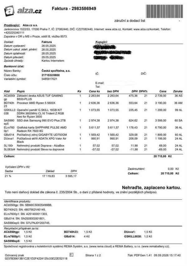 🔥 HERNÍ PC RYZEN 5 5600, 16GB RAM, RX 7600, SSD, WIFI 🔥 - foto 10