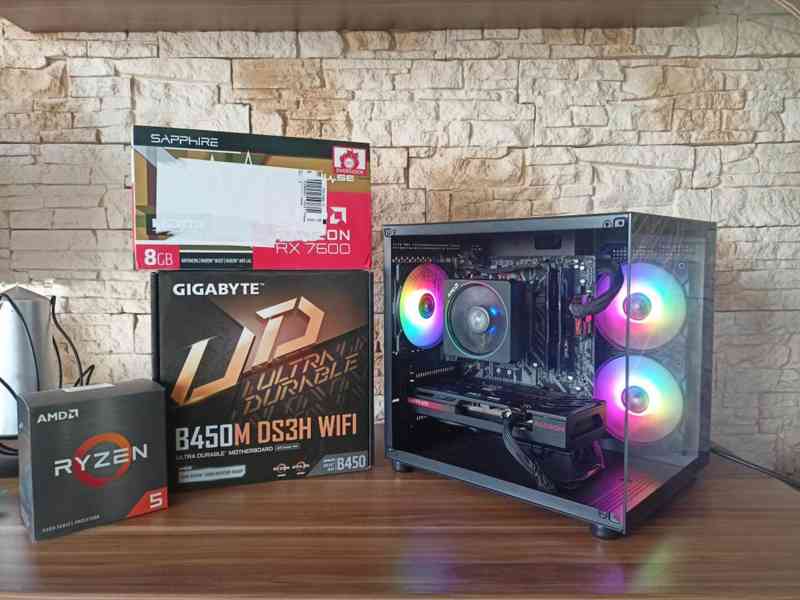🔥 HERNÍ PC RYZEN 5 5600, 16GB RAM, RX 7600, SSD, WIFI 🔥 - foto 2