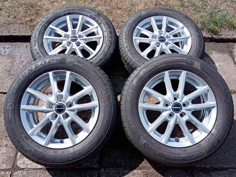 Obutá alu kola 15ky 5x100 pneu 90% ŠKODA SEAT VW SUBARU AUDI - foto 3