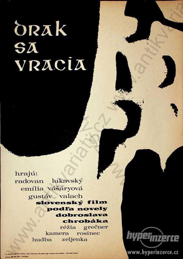 Drak sa vracia Dušan Grečner filmový plakát 1967 - foto 1