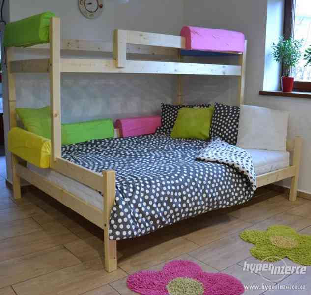 Patrová postel s rozšířeným lůžkem NELIS 120x200 cm - foto 1