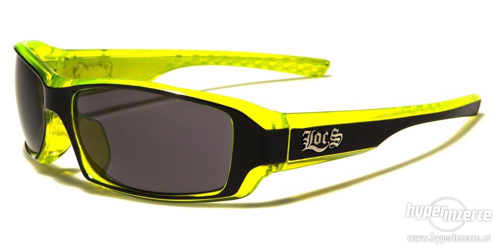 Prodám motorkářské zelené sluneční brýle Locs LC91042 - foto 1
