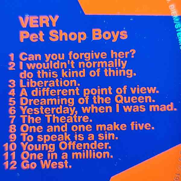 CD - PET SHOP BOYS / Very  - foto 2