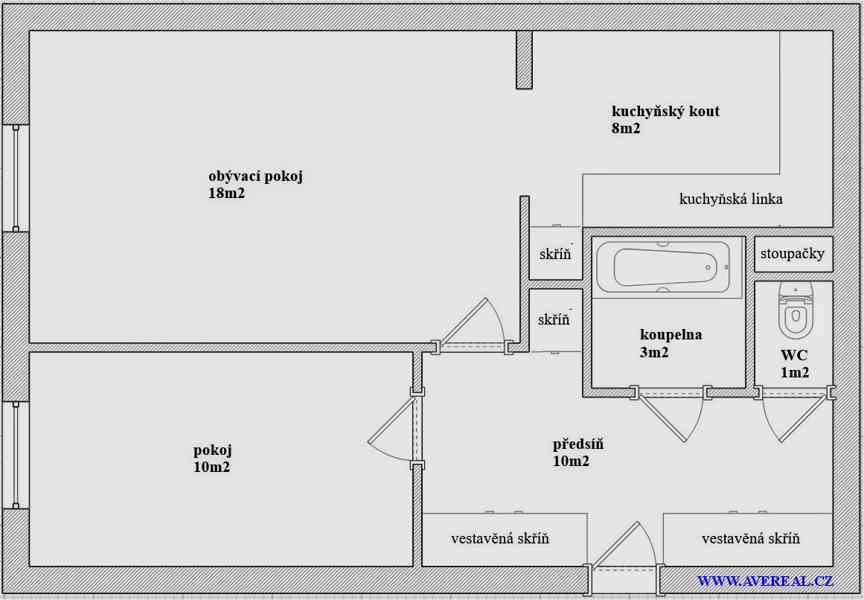 Prodej bytu 2+kk, 50m2, OV, Praha 15 – Horní Měcholupy - foto 2