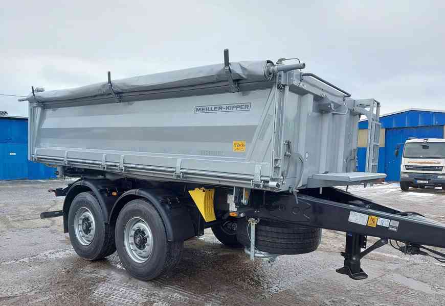 Sklápěcí přívěs MEILLER / plachta / rezerva / BPW / kotouče