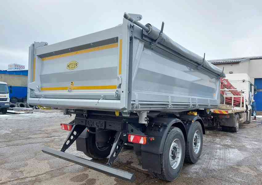 Sklápěcí přívěs MEILLER / plachta / rezerva / BPW / kotouče - foto 3