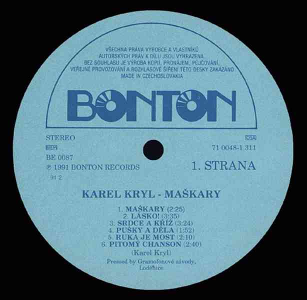 Karel Kryl – Maškary (LP)  - foto 3