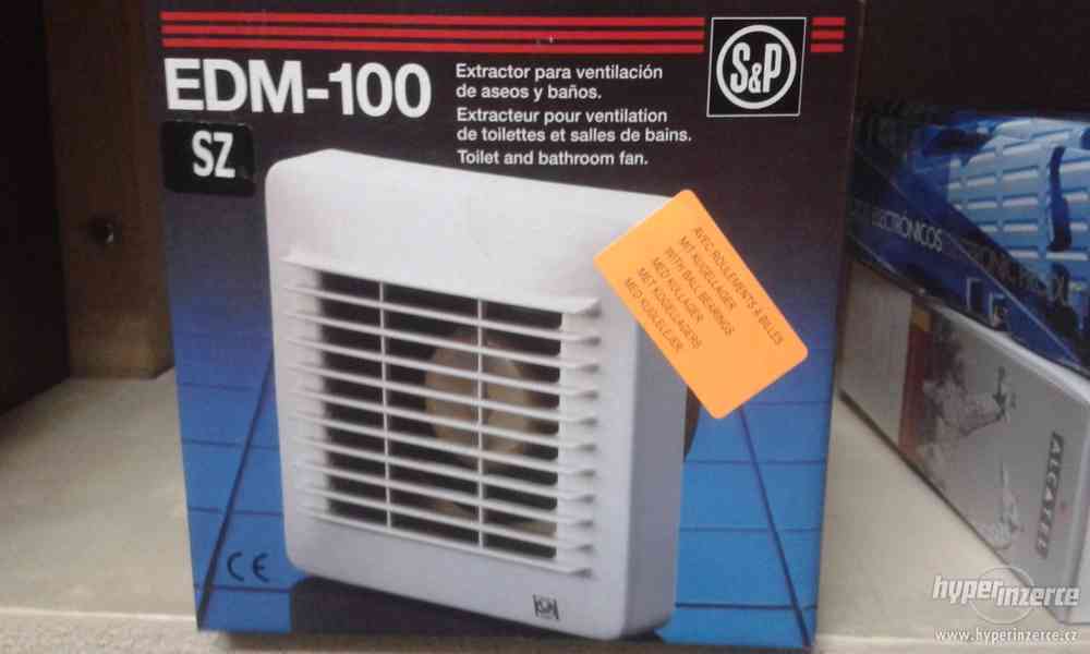 Prodám odtahový ventilátor EDM 100 SZ-nový nepoužitý - foto 1