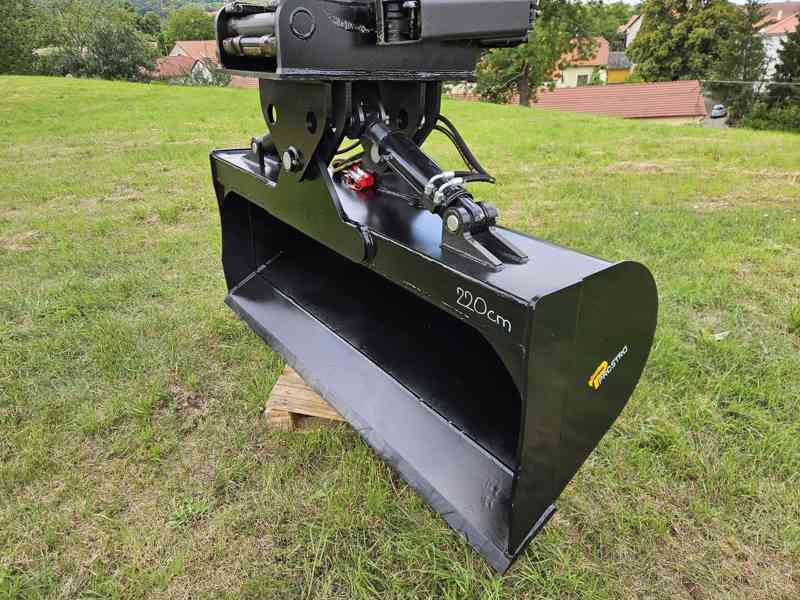 Hydraulická svahová lžíce, 220cm s upínáním S70 - foto 3