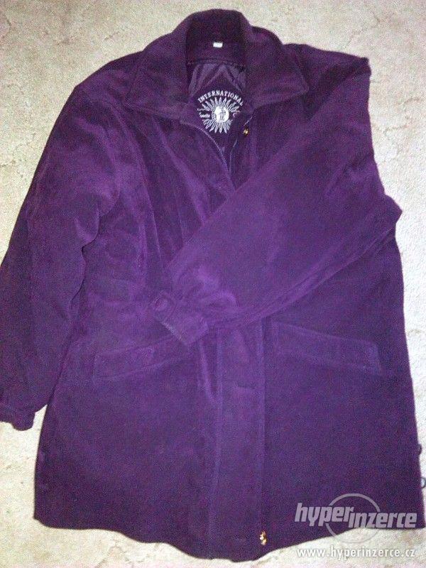 Dámská zimní fialová bunda - foto 1