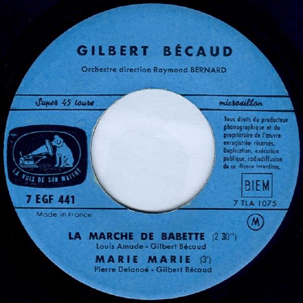 Gilbert Bécaud – La Marche De Babette (EP) - foto 3