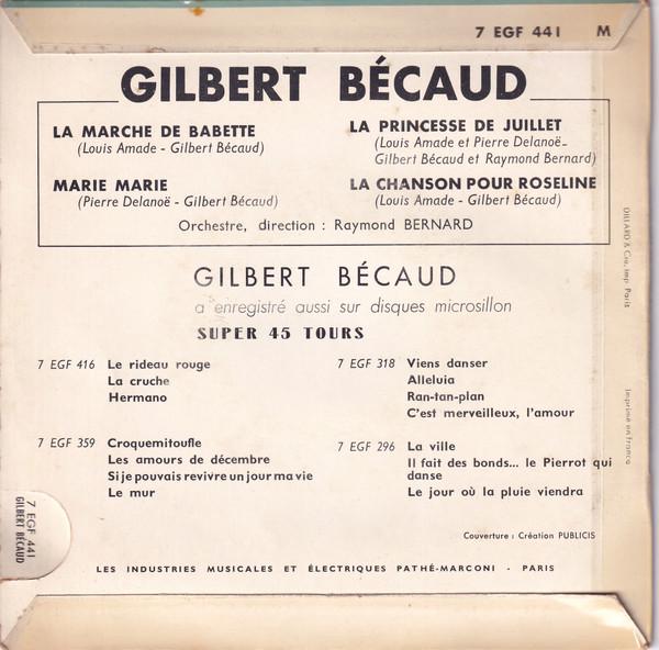 Gilbert Bécaud – La Marche De Babette (EP) - foto 2