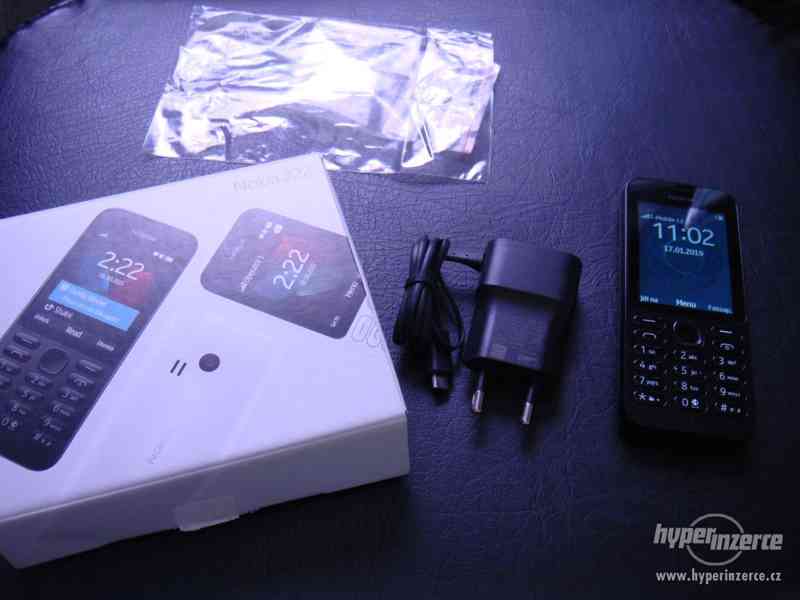 mobil nokia 222 ss + nabíječka,záruka 10 měsícu
