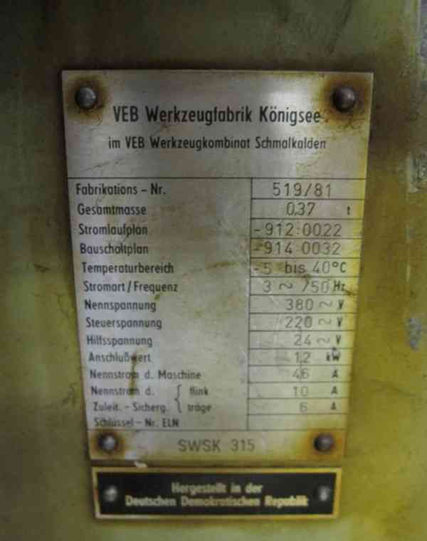 Bruska nástrojová SWSK 315 (1963.) - foto 3