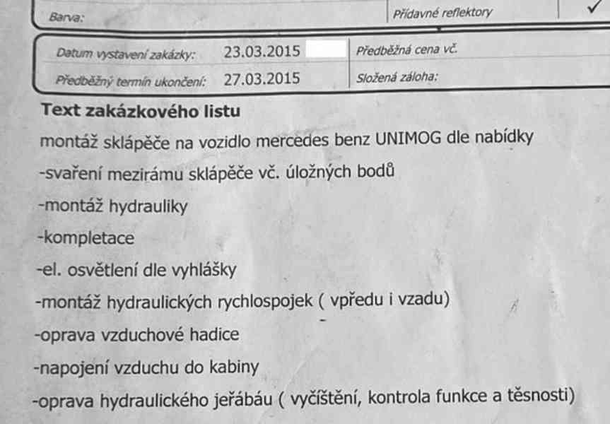UNIMOG 4x4 sklápěč Mercedes +jeřáb Atlas 10tm/12m! - foto 9
