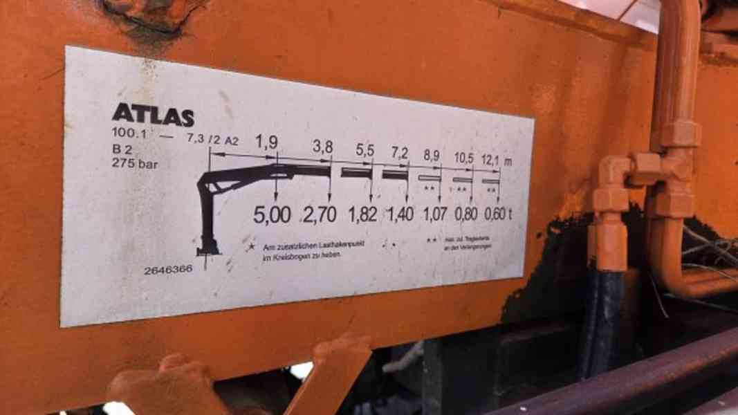 UNIMOG 4x4 sklápěč Mercedes +jeřáb Atlas 10tm/12m! - foto 6