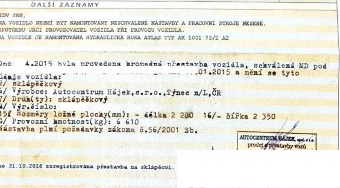 UNIMOG 4x4 sklápěč Mercedes +jeřáb Atlas 10tm/12m! - foto 8