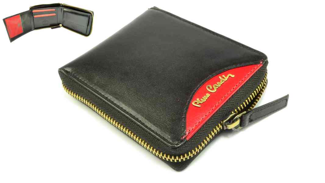 Kožená pánská černá peněženka - foto 1