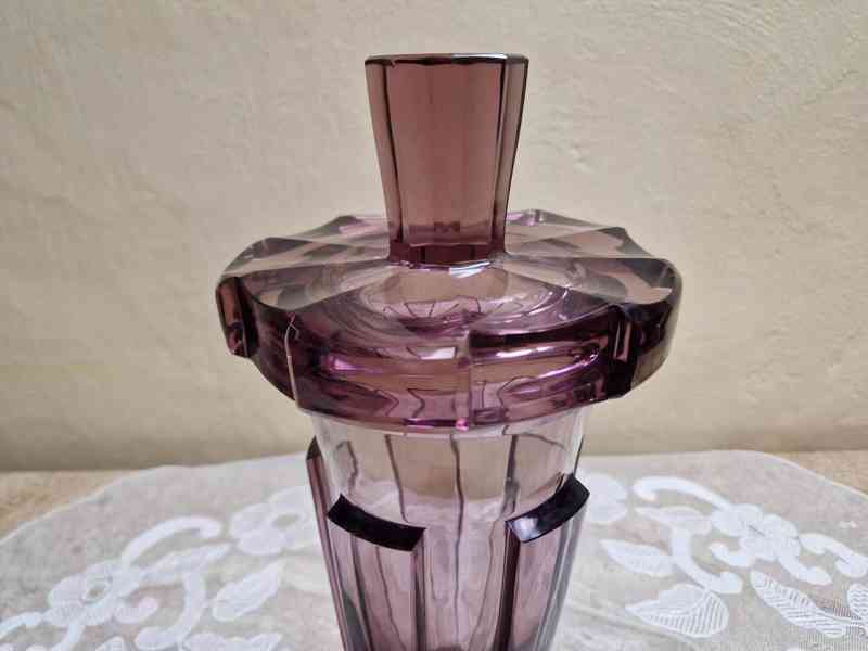 Luxusní broušená masivní Váza Pohár Milan Metelák Harrachov - foto 5