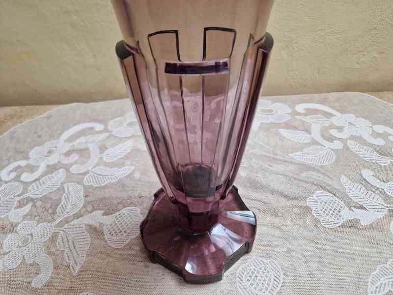 Luxusní broušená masivní Váza Pohár Milan Metelák Harrachov - foto 7