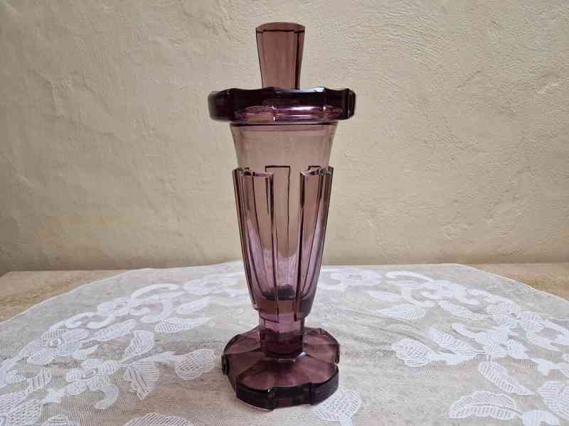 Luxusní broušená masivní Váza Pohár Milan Metelák Harrachov - foto 2