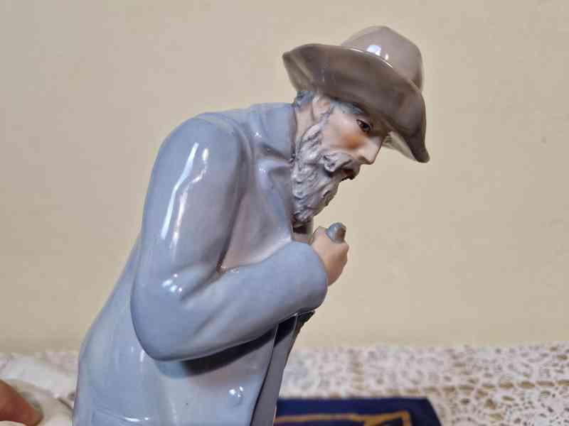 Krásné staré malované Sousoší Pasáček a Ovečky Dux  - foto 11