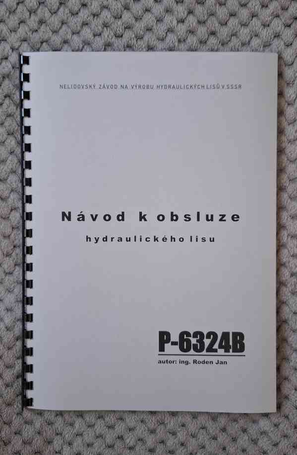 Návod hydr. lisu P-6324 B