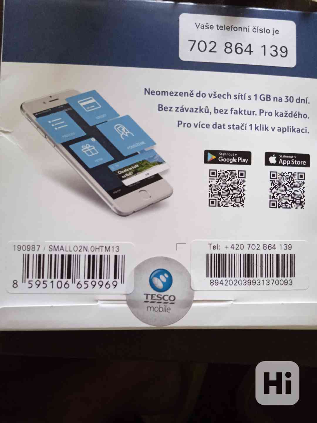 Dobíjecí SIM karta Tesco mobile - foto 1
