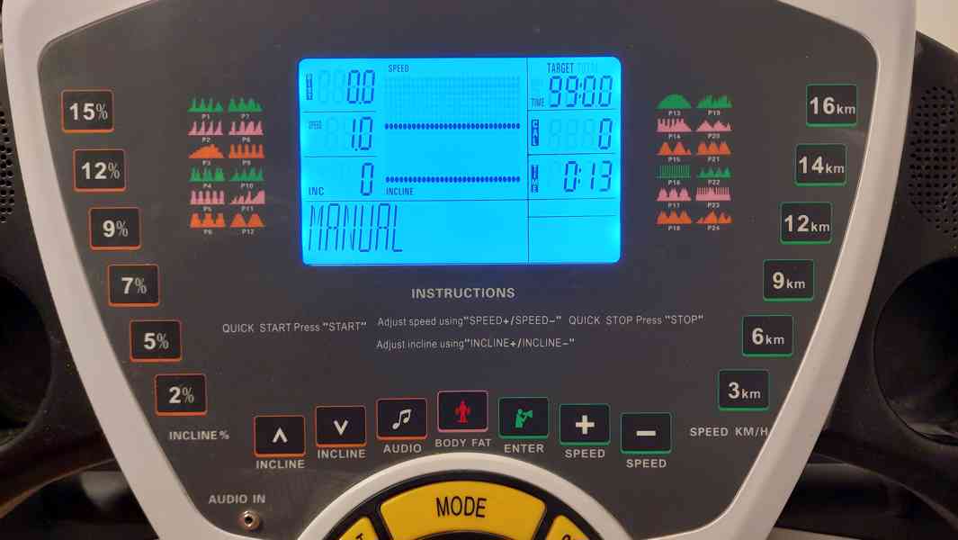 běžecký pás DUVLAN až 16km/h elektronicky nastavitelný sklon - foto 3
