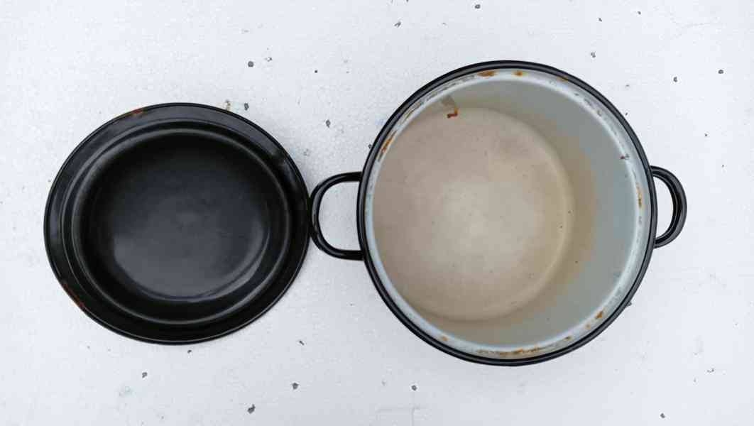 Smaltovaný hrnec s poklicí černý cca 6l - foto 2