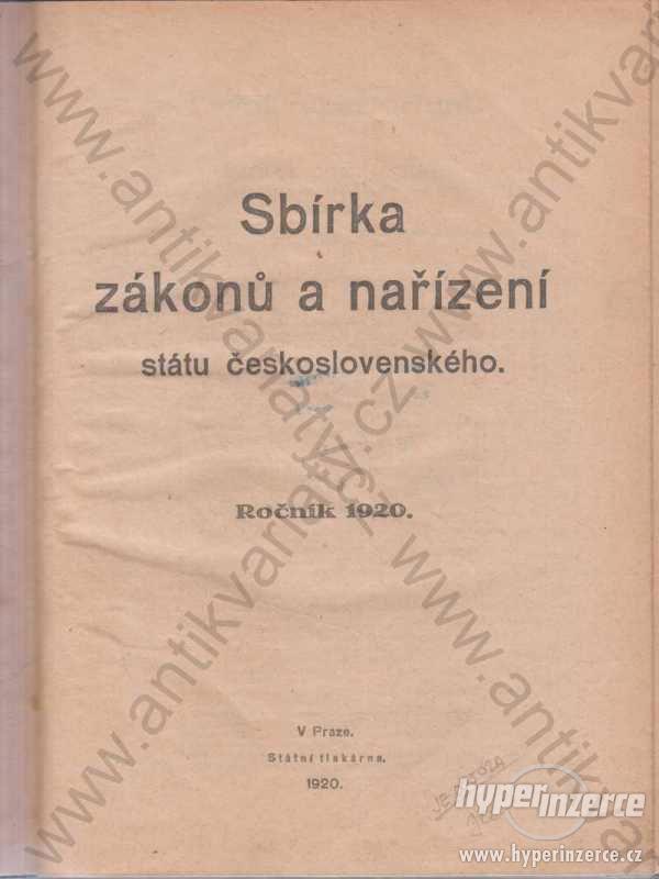 Sbírka zákonů a nařízení státu československého - foto 1