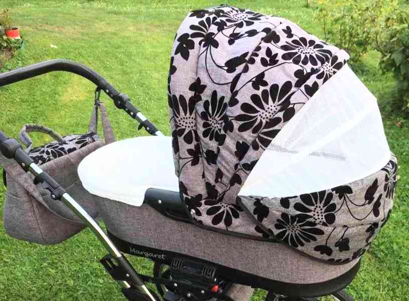 Kočárek:Babylux Margaret- Largo.Hluboký. Autosedačka+Brašna  - foto 3