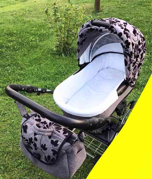 Kočárek:Babylux Margaret- Largo.Hluboký. Autosedačka+Brašna  - foto 4