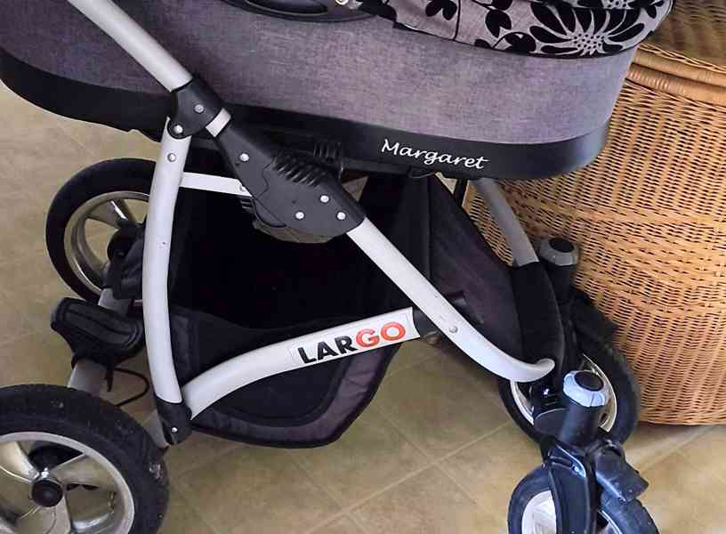 Kočárek:Babylux Margaret- Largo.Hluboký. Autosedačka+Brašna  - foto 6