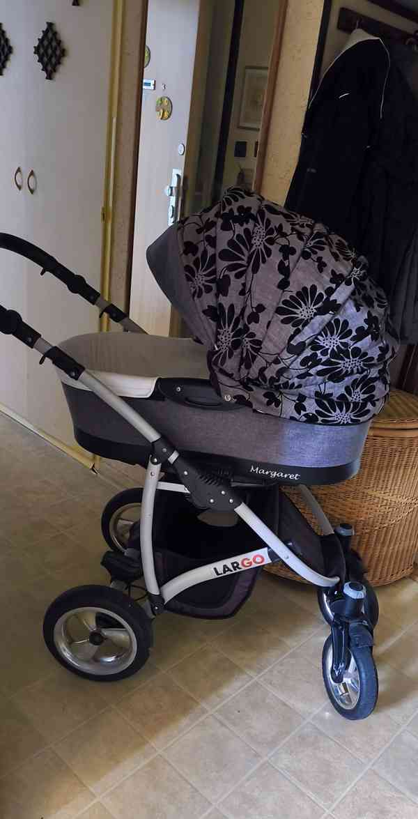 Kočárek:Babylux Margaret- Largo.Hluboký. Autosedačka+Brašna  - foto 10