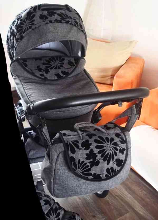 Kočárek:Babylux Margaret- Largo.Hluboký. Autosedačka+Brašna  - foto 9