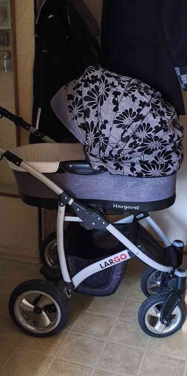 Kočárek:Babylux Margaret- Largo.Hluboký. Autosedačka+Brašna  - foto 13