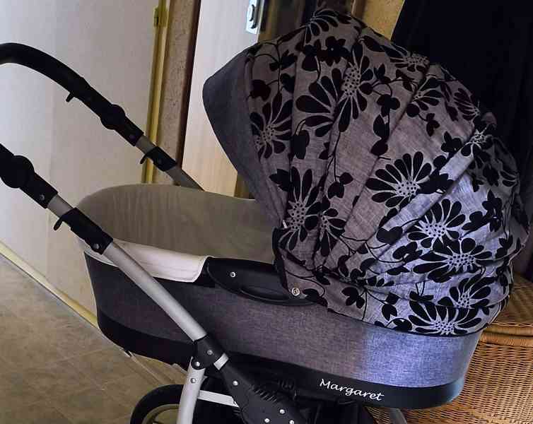 Kočárek:Babylux Margaret- Largo.Hluboký. Autosedačka+Brašna  - foto 12